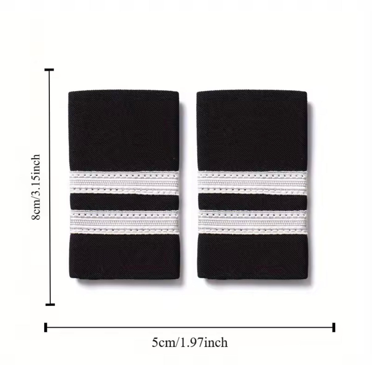 Charreteras 2 Barras Plateadas