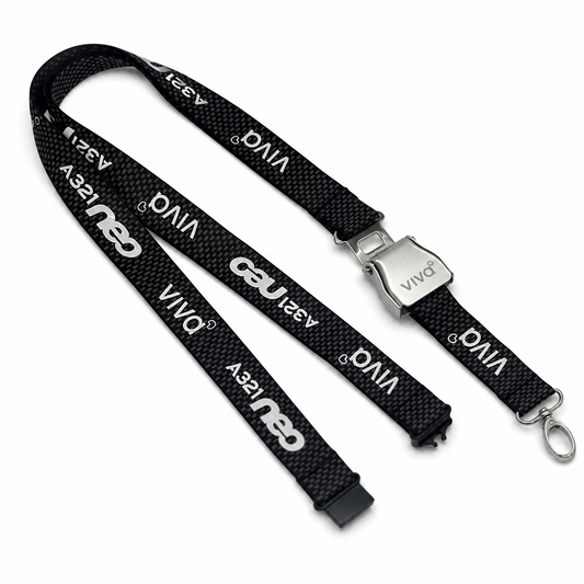 Lanyard Portagafete Carbon Fiber - Viva
