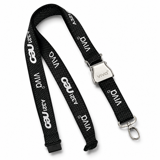 Lanyard Portagafete Carbon Fiber - Viva