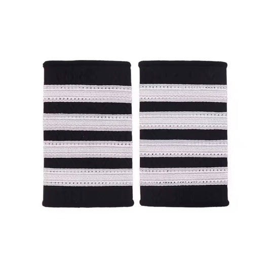 Charreteras 4 Barras Plateadas