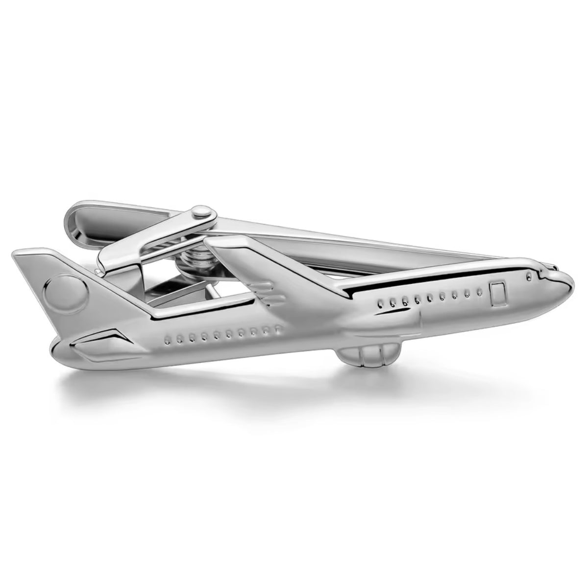 Pisa Corbata Avion Plateado