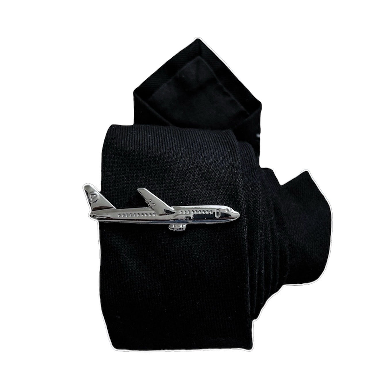 Pisa Corbata Avion Plateado