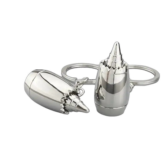 Llavero De Turbina De Avion Plateado