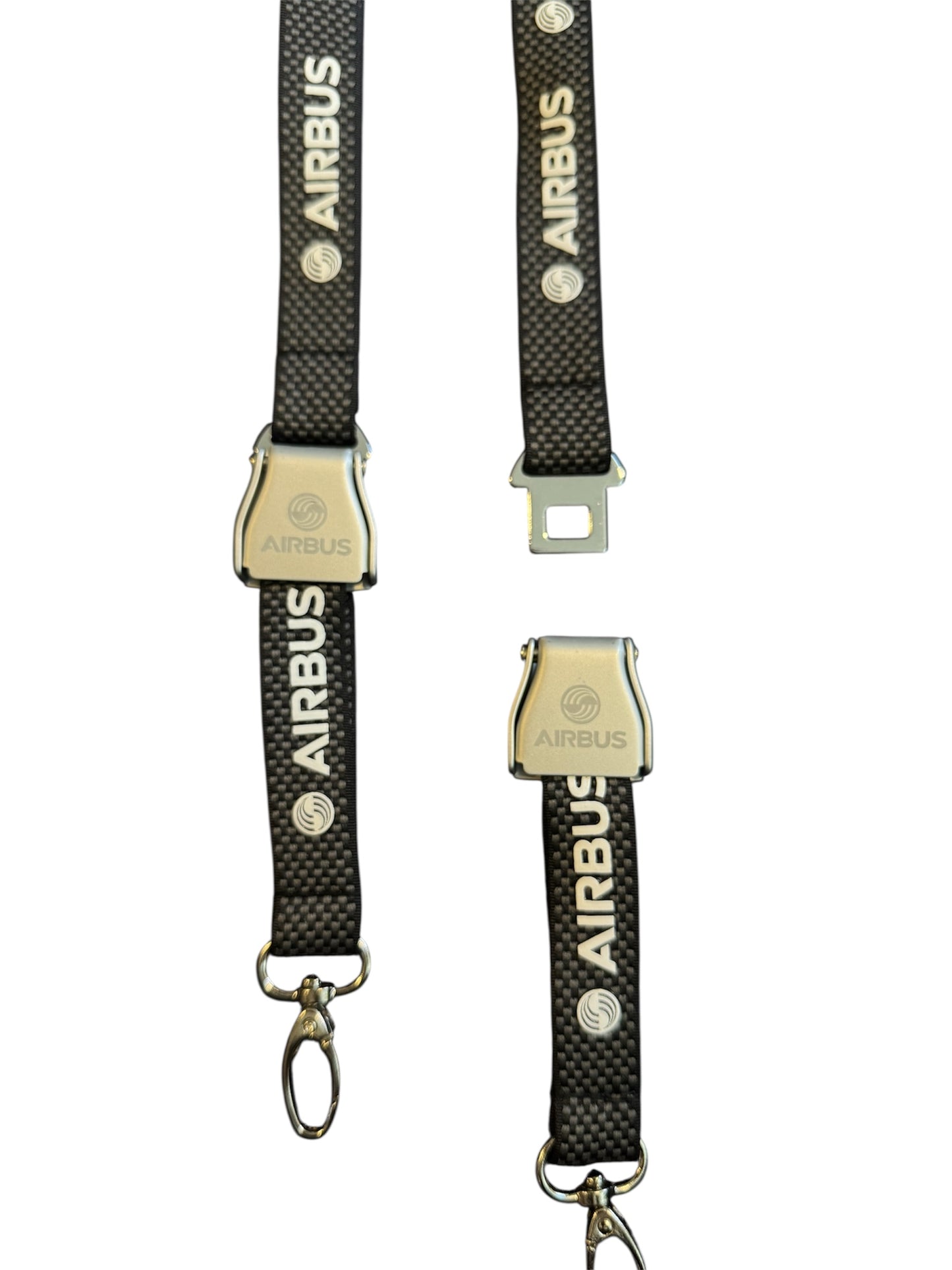 Lanyard Porta Gaffete CARBON FIBER - AIRBUS