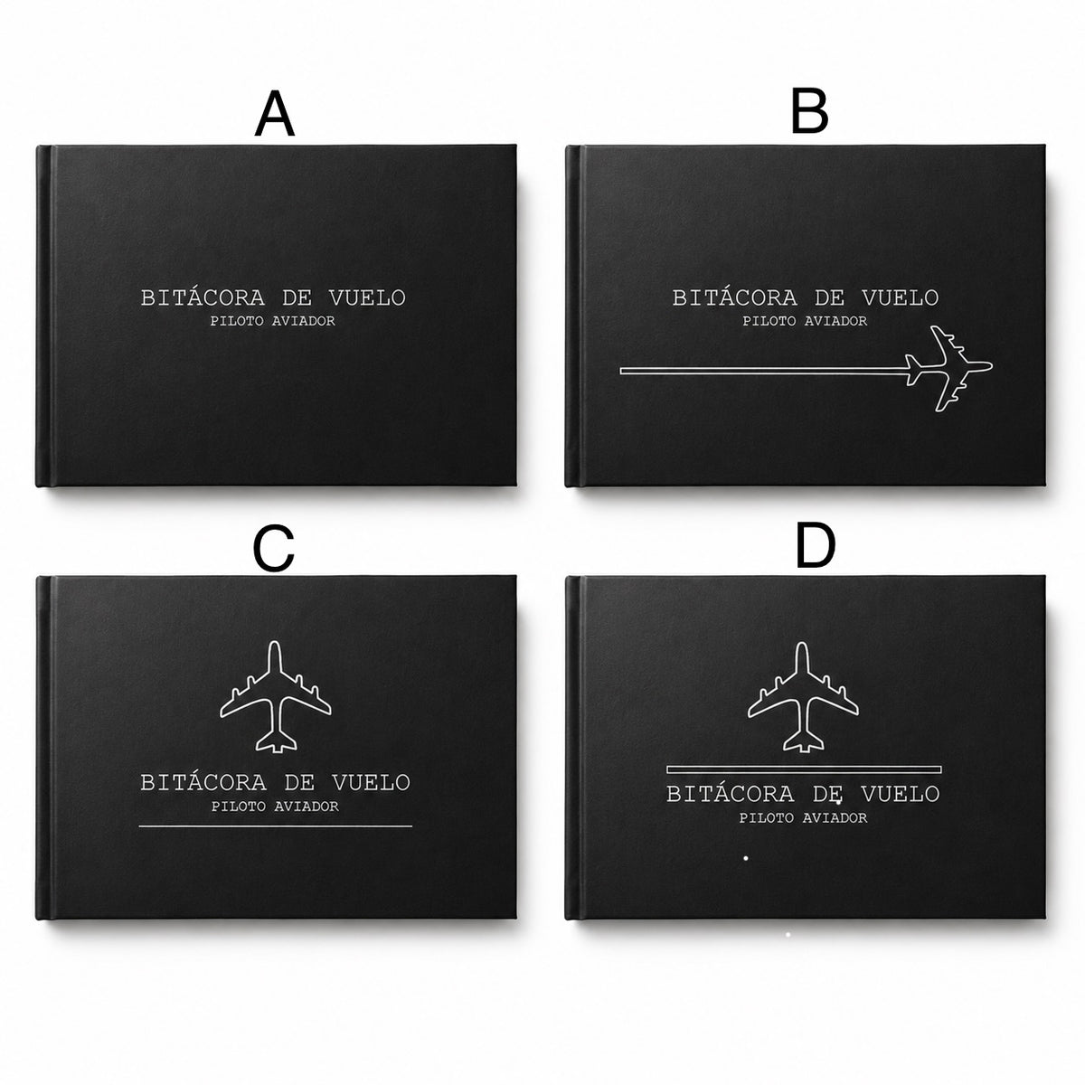 Bitácoras de vuelo cuatro portadas disponibles A B C y D